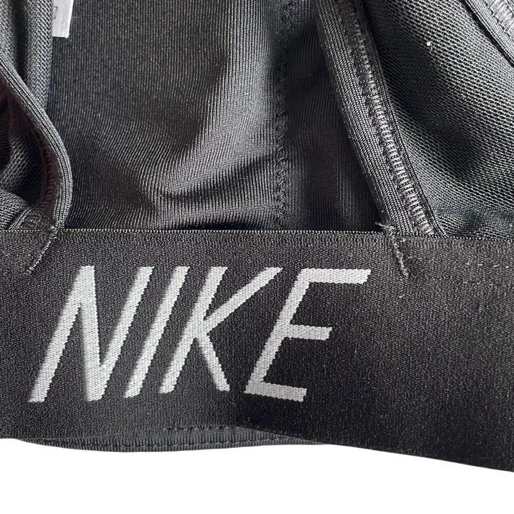 EUC! Nike Black Sports Bra Cut w/ Cut Out, Mesh Trim, Cross Back - Size XS